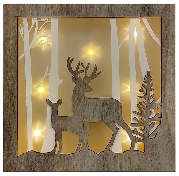 DEGAMO Weihnachtsszene Winterwald, 3D Bild mit günstig online kaufen