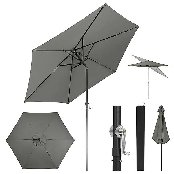 Woltu Sonnenschirm, Strandschirm UV-beständig, 45° knickbar, günstig online kaufen