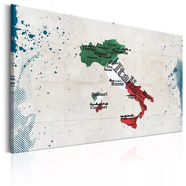 Wandbild - Map: Italy günstig online kaufen