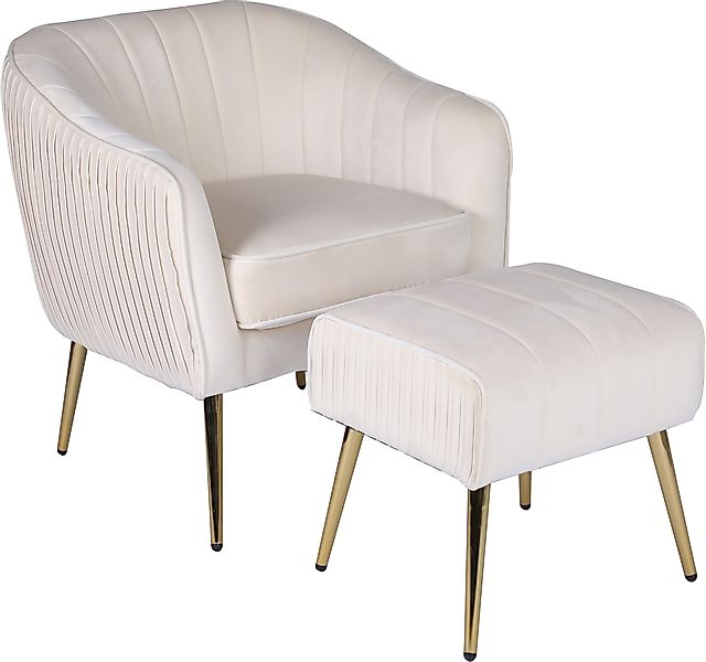 INOSIGN Loungesessel ARROLL mit Hocker, Cocktailsessel, günstig online kaufen