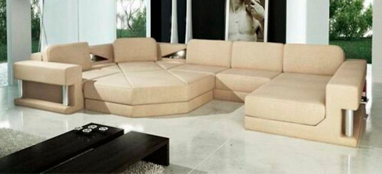 JVmoebel Ecksofa Ecksofa Polster Sitz Stoff Couch Sofas Couchen U Form Wohn günstig online kaufen
