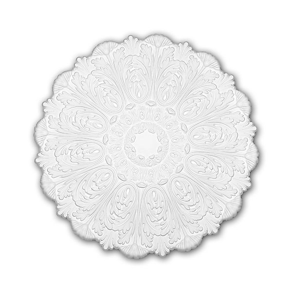 PROFHOME 156055 RoSette aus Polyurethan DeckenroSette Zierelement 75,2 cm 7 günstig online kaufen