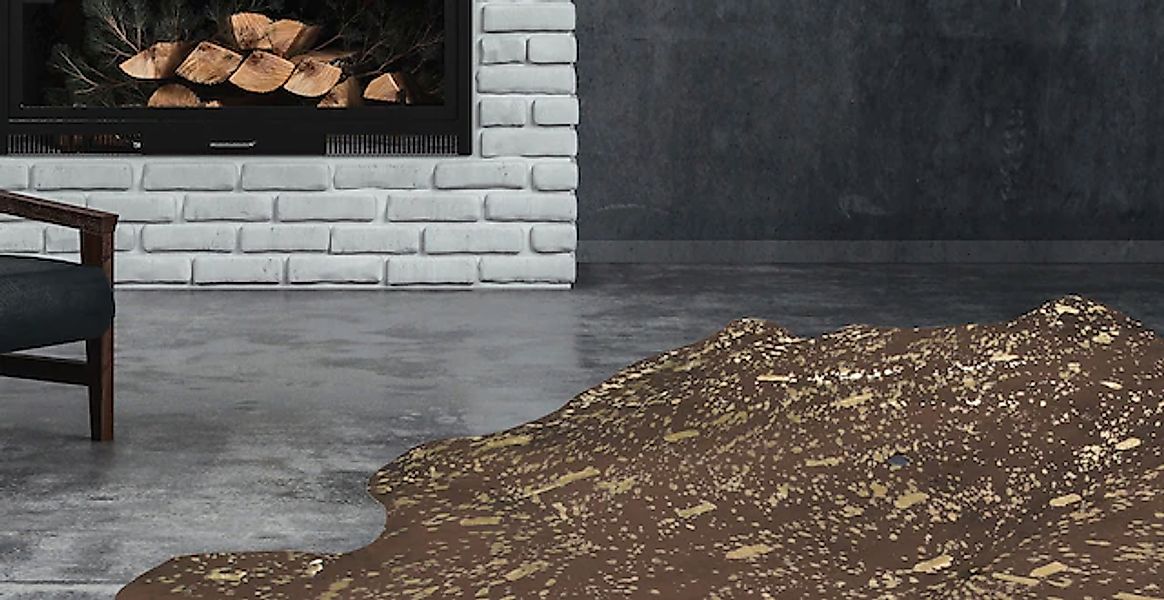 Kayoom Lederteppich "Glam 110 - Rinderfellteppich" tierfellförmig 3 mm Höhe günstig online kaufen