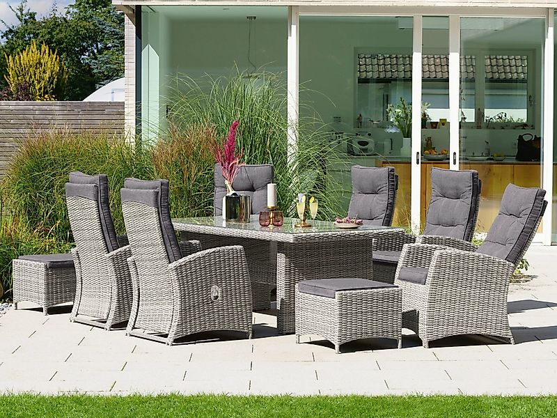 KONIFERA Garten-Essgruppe Monaco, (Set, 17-tlg., 6x günstig online kaufen