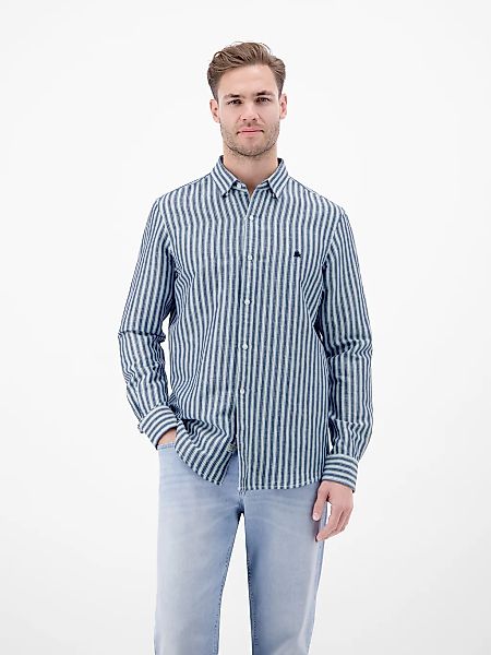 LERROS Leinenhemd "Gestreiftes Langarmhemd aus Leinen-Baumwoll-Mix" Gestrei günstig online kaufen