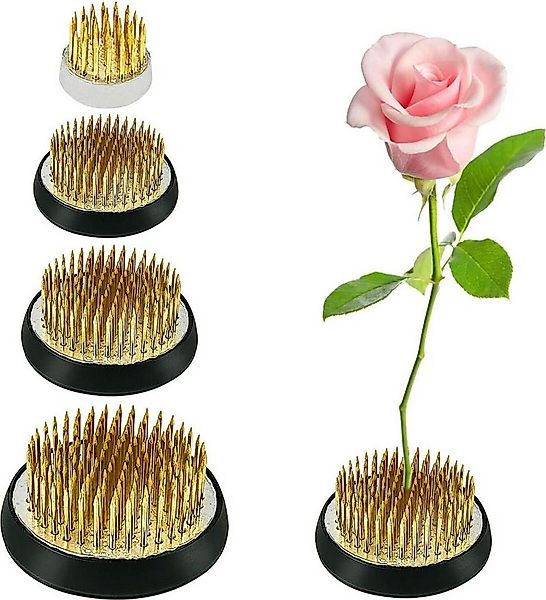 FELIXLEO Blumenständer 4 Stück Kenzan Blumenigel Rund Edelstahl für Ikebana günstig online kaufen