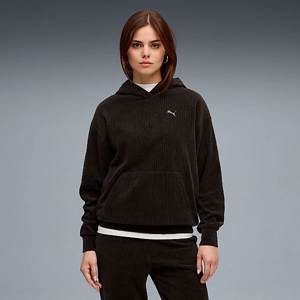 PUMA Kapuzensweatshirt "ESS ELEVATED COMFORT VELOUR RIB HOODIE", mit Kängur günstig online kaufen