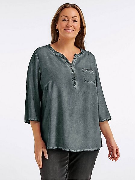 Sieh an! Klassische Bluse Tunika 3/4-Arm günstig online kaufen