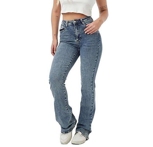 Ital-Design Bootcut-Jeans Hohe Taillen-Jeans für Damen – zeitloser Style un günstig online kaufen