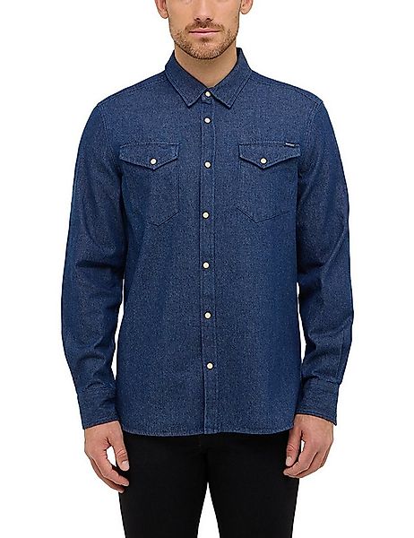 MUSTANG Langarmhemd Style Duver Kentkragen, Druckknopfverschluss günstig online kaufen