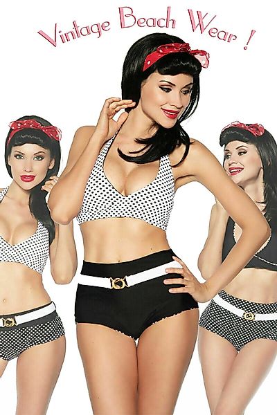 Samegame Triangel-Bikini Rockabilly Wendebikini mit Gürte günstig online kaufen