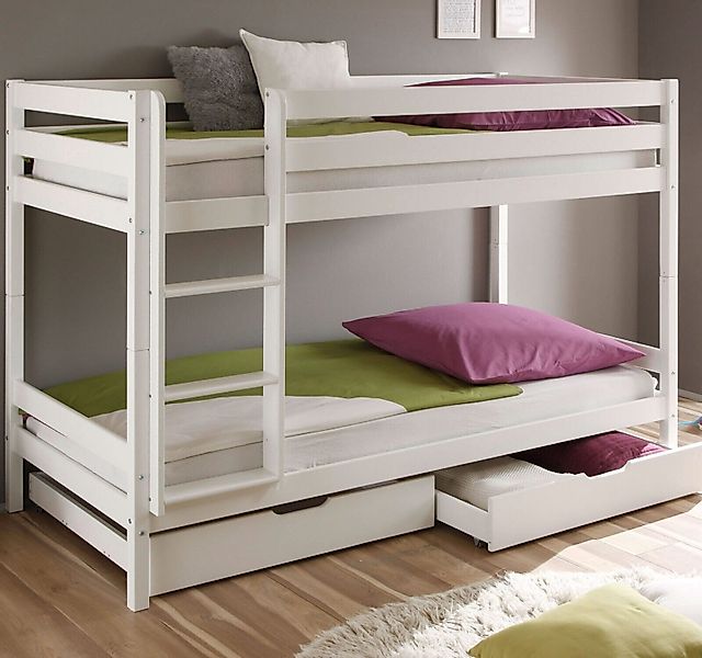 Homeline Etagenbett Etagenbett Kinderbett Weiß Hochbett günstig online kaufen