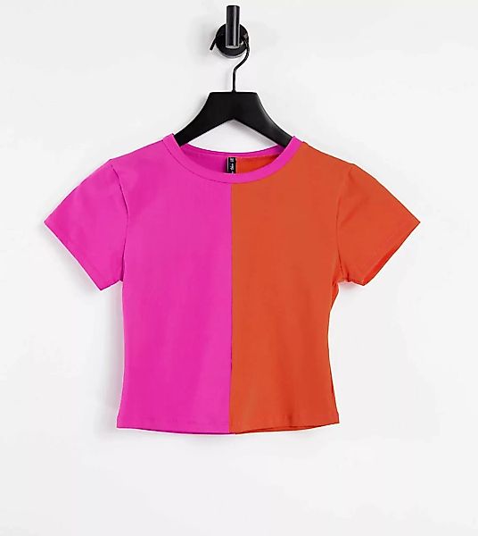 ASYOU – T-Shirt im 90er-Jahre-Schnitt mit mehrfarbigem Farbblock-Design günstig online kaufen