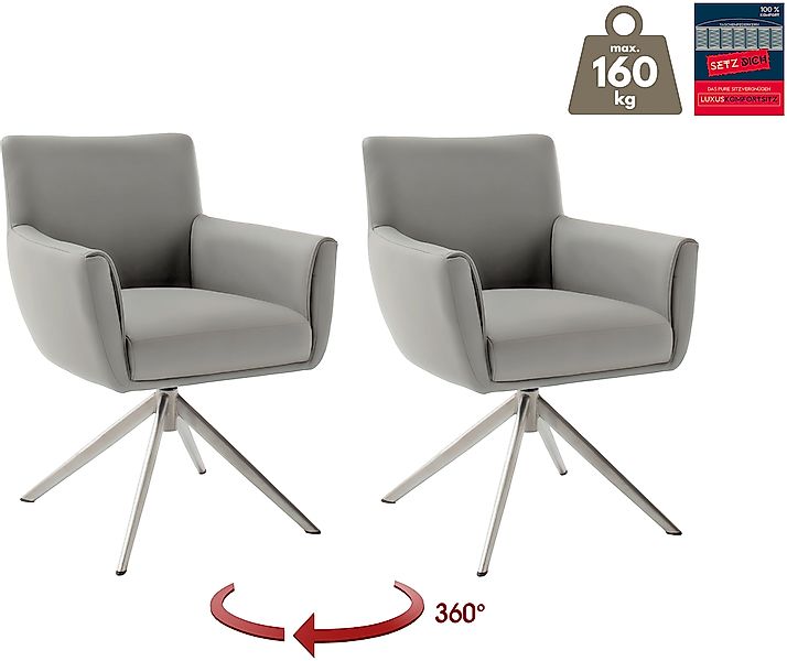 MCA furniture 4-Fußstuhl "WILSON Esszimmerstuhl, Armlehnstuhl, Polsterstuhl günstig online kaufen