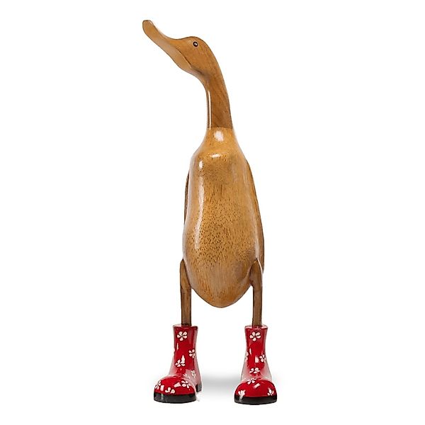 Rikmani Dekofigur Holzfigur Ente Stiefel - günstig online kaufen