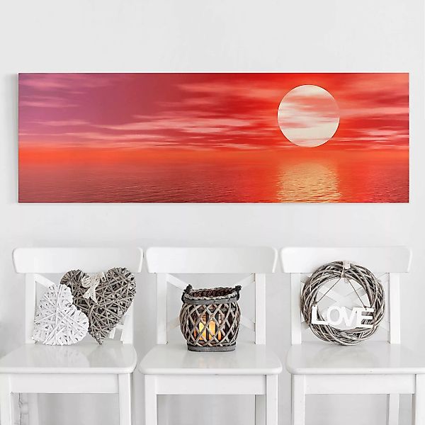 Leinwandbild Natur & Landschaft - Panorama Red Sunset günstig online kaufen