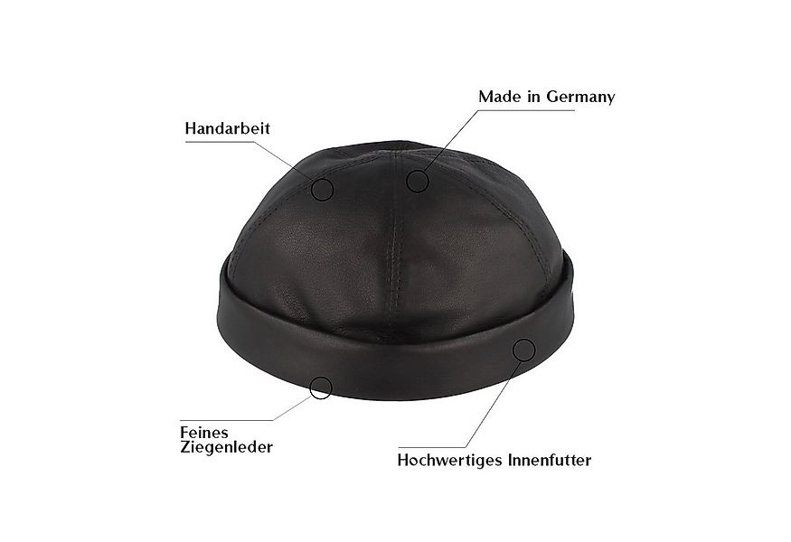 Bullani Schiebermütze Dockercap aus echtem Leder günstig online kaufen