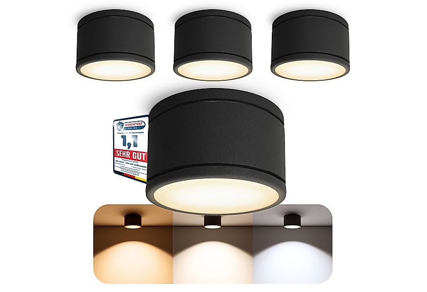 SSC-LUXon LED Außen-Deckenleuchte CELI-WX LED Aufbauspot schwarz IP44 flach günstig online kaufen