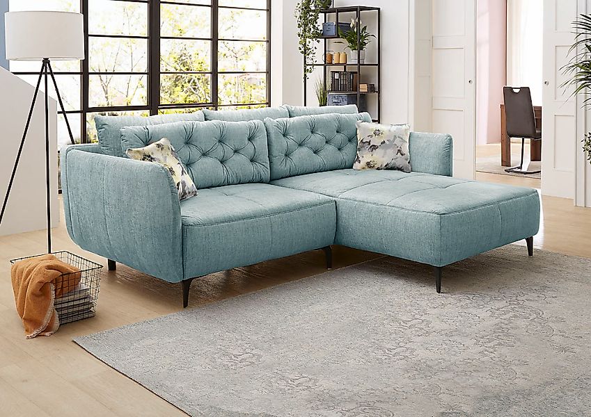 Jockenhöfer Gruppe Ecksofa Salo, im Retrolook, mit 5 Rücken-/Zierkissen günstig online kaufen