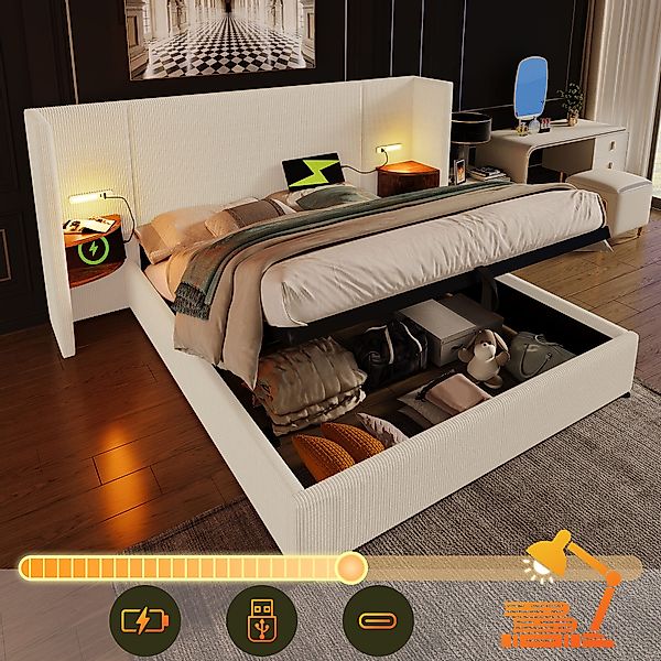 STILVORA Polsterbett Bettgestell 160×200 Doppelbett mit günstig online kaufen
