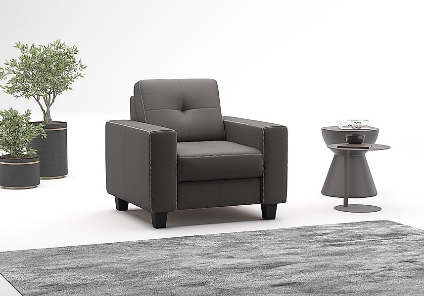 Home affaire Sessel "Varese" Kreuznaht in beige günstig online kaufen