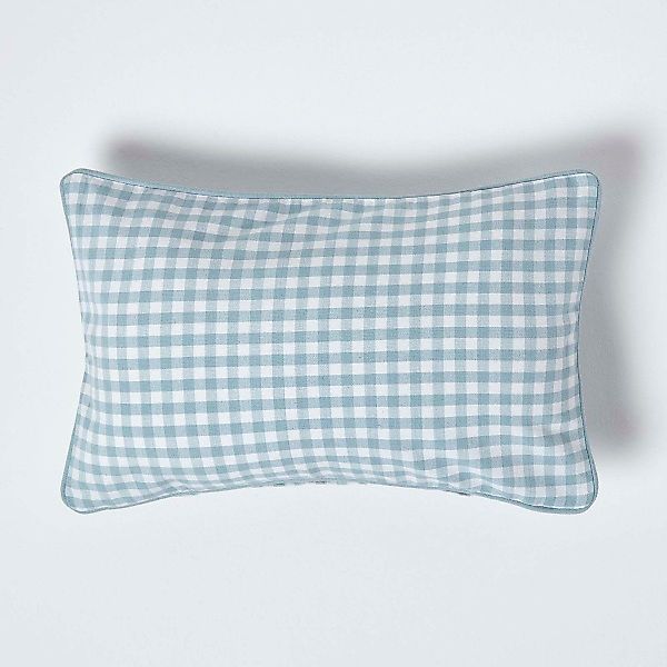 Homescapes Kissenhülle Gingham-Kissenbezug aus Baumwolle, 30 günstig online kaufen