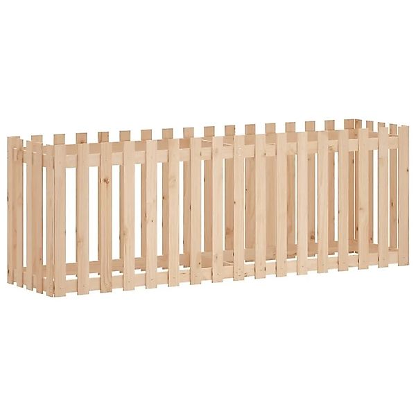 vidaXL Hochbeet Lattenzaun-Design 200x50x70 cm Massivholz Kiefer 832512 günstig online kaufen