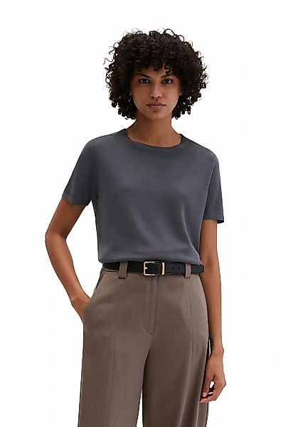 Marc OPolo Kurzarmpullover "aus weichem Merinowolle-Viskose-Mix" günstig online kaufen