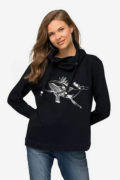 Laurasøn Sweatshirt Sweatshirt Stehkragen Wal Langarm OEKO-TEX günstig online kaufen