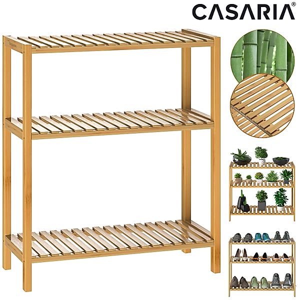 Casaria Standregal, Regal Stehend Holz 3 Ablagen 30kg Belastbar Schmal Küch günstig online kaufen