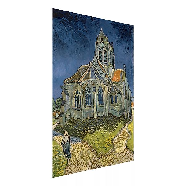 Alu-Dibond Bild Kunstdruck - Hochformat 3:4 Vincent van Gogh - Kirche Auver günstig online kaufen