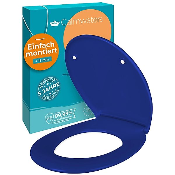 Calmwaters WC Sitz Premium Blau Absenkautomatik Made In EU 250 kg Antibakte günstig online kaufen