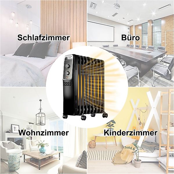 BlueCraft Ölradiator BC-84, Elektroheizung 2000 Watt günstig online kaufen
