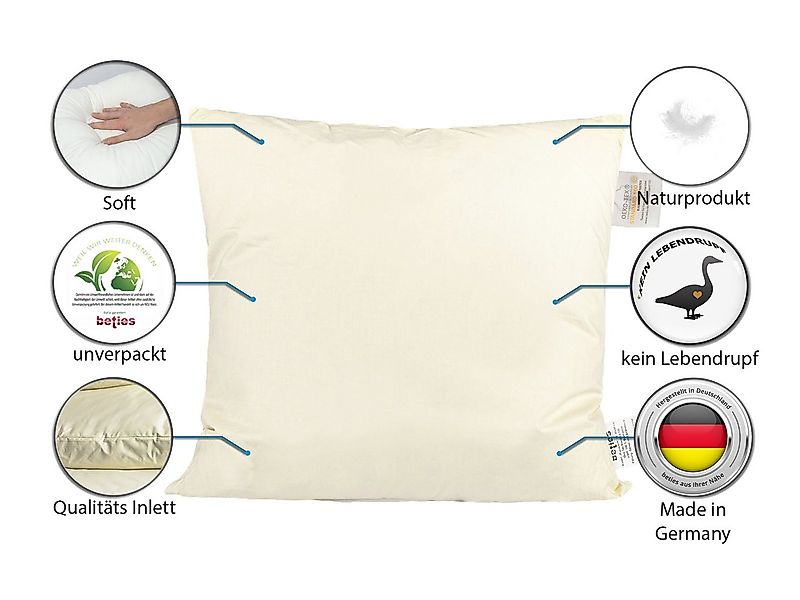 beties Daunenkissen PublikSoft, Füllung: 70% Daunen, 30% Federn, Bezug: Bau günstig online kaufen