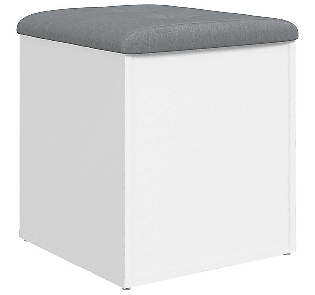furnicato Truhenbank Aufbewahrungsbank Weiß 42 x 42 x 45 cm Holzwerkstoff günstig online kaufen