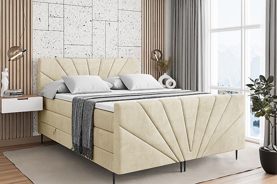 ALTDECOR Boxspringbett MILTIO-F-Z KING (Multipocket-Matratze H4, günstig online kaufen