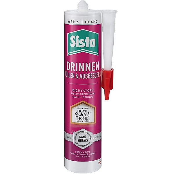 Sista Acryl Dichtstoff Drinnen Füllen & Ausbessern Kartusche Weiß 280 ml günstig online kaufen