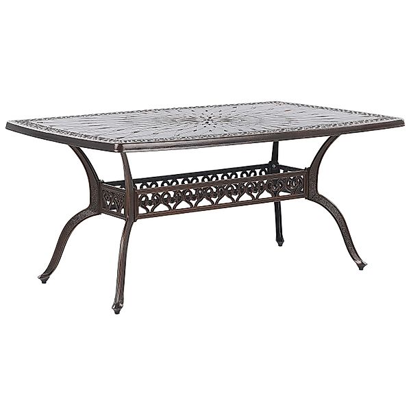 Beliani Gartentisch LIZZANO Dunkelbraun 165x102x72 günstig online kaufen
