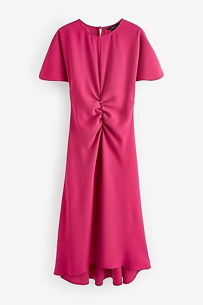 Next Midikleid Kurzärmeliges gerüschtes Midikleid (1-tlg) günstig online kaufen