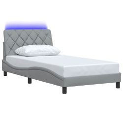 vidaXL Bett Bettgestell mit LED ohne günstig online kaufen