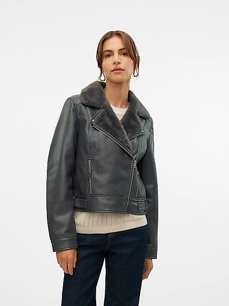 Vero Moda Lederimitatjacke VMHAILEY SHORT COATED JACKET günstig online kaufen