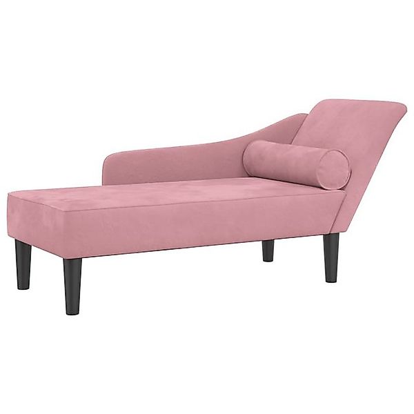 vidaXL Chaiselongue, Chaiselongue mit Kissen Rosa Samt günstig online kaufen