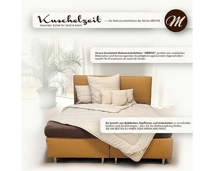 Meivita Naturhaarkissen Merino Schafschurwolle Kopfkissen, Füllung: 100% Wo günstig online kaufen