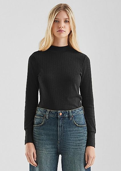 QS Langarmshirt T-Shirt Geripptes Langarmshirt günstig online kaufen