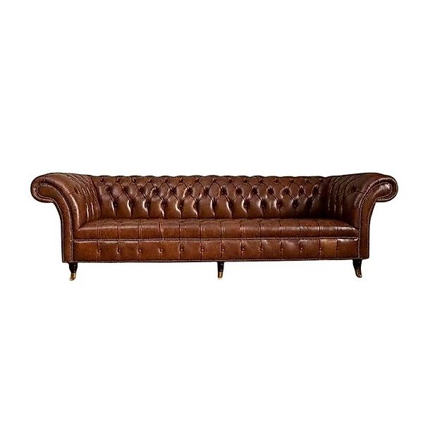 JVmoebel 4-Sitzer Chesterfield Polster Sofa Braun Design Luxus Couch Sofa 4 günstig online kaufen