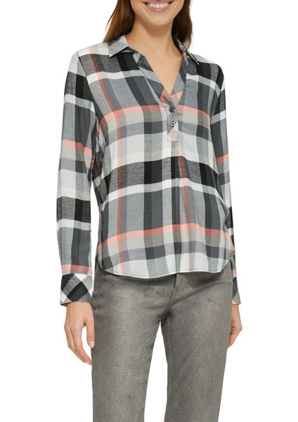 s.Oliver Langarmbluse mit Karo Muster günstig online kaufen