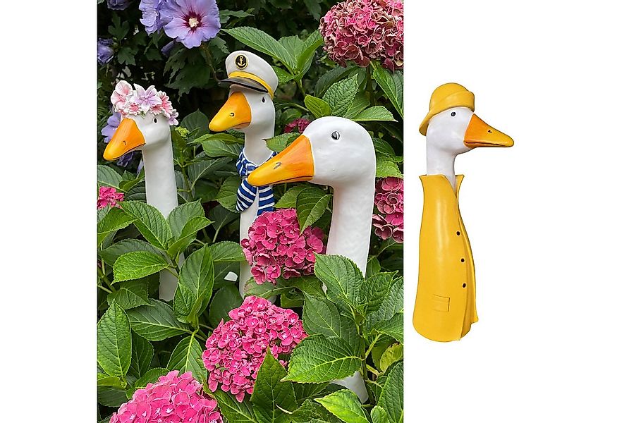 Online-Fuchs Gartenfigur Gänsehals Gartenstecker Gans - lustige Deko Garten günstig online kaufen