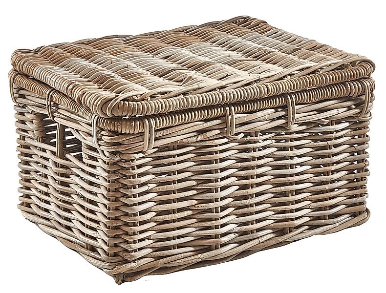 Kobolo Truhe Rattantruhe Kiste aus Rattan in kubu grey - groß (1 Stück, 1 S günstig online kaufen