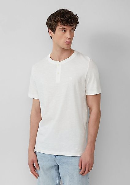 s.Oliver T-Shirt T-Shirt Henley-Ausschnitt, kurzarm, Flammgarn günstig online kaufen