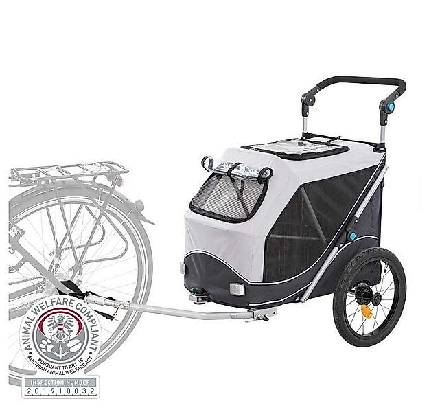 TRIXIE Tierfahrradkorb Trixie Fahrrad-Anhänger für Hunde - grau/schwarz Grö günstig online kaufen